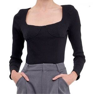 🌺Endless Rose Ribbed Long Sleeve